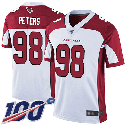 Arizona Cardinals Limited White Men Corey Peters Road Jersey NFL Football #98 100th Season Vapor Untouchable
